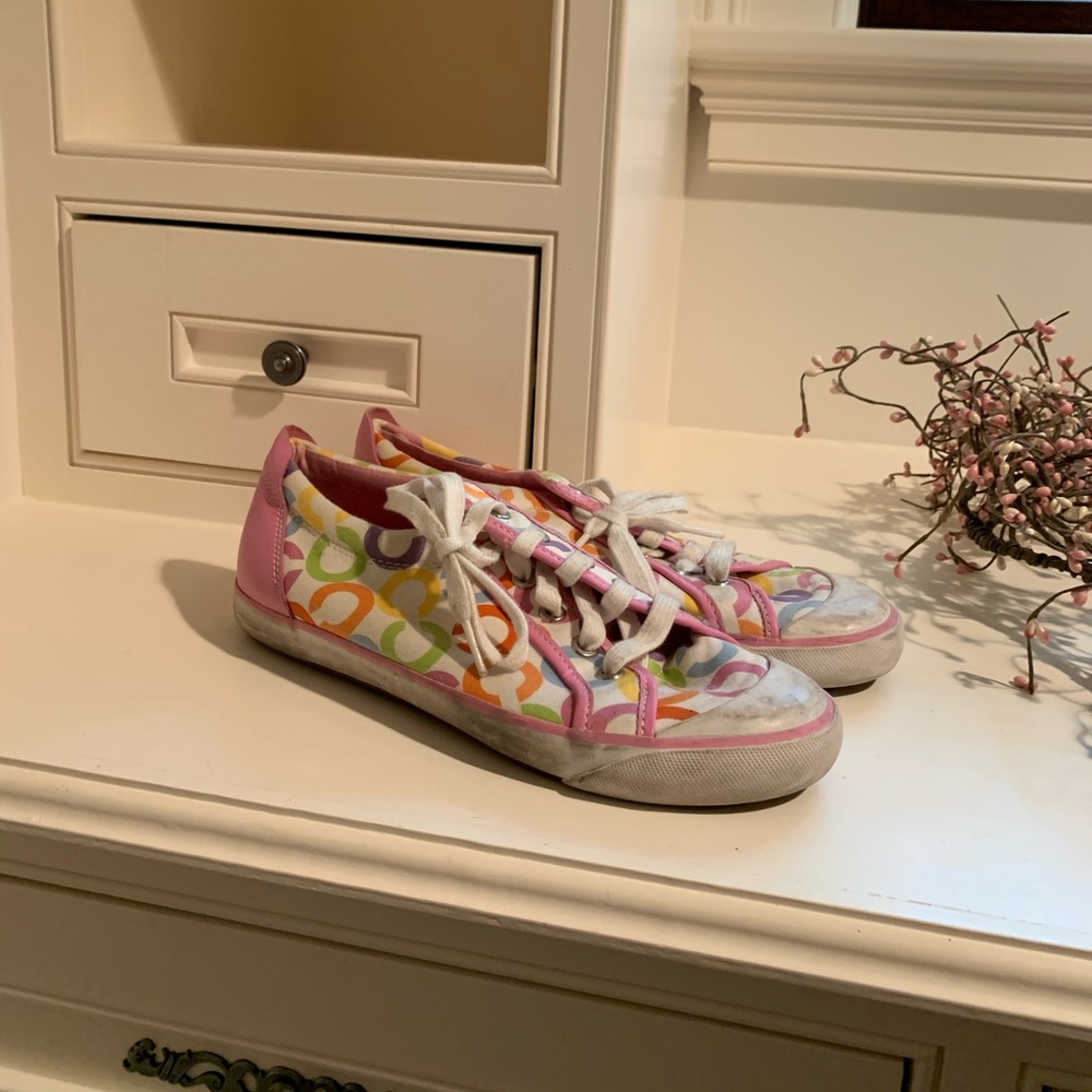 Coach Sneakers: White and Multicolored